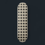 Skate Painel de Controle de Estrelas Negras e Beige<br><div class="desc">Pavimento de skate de Beige und Black Stars.</div>