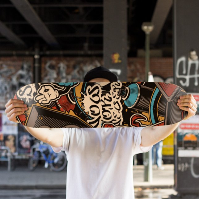 Skate Painel de Estilo do grafite | Placa de Grafite De (Graffiti Urban Skateboard Deck)