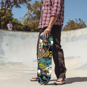 Skate Painel de ilustração do Grafite urbano