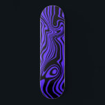 Skate Painel de ondas preto e azul ou escolha cor<br><div class="desc">Cores personalizadas - Abstrato Warped Black and Blue Waves Striboards - Personalizável - ou Choose / add sua cor de fundo favorita! Design MIGNED</div>