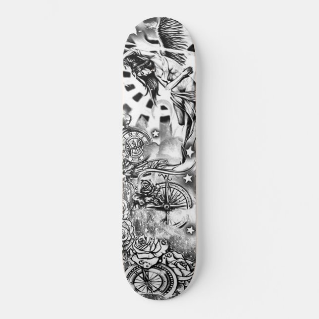 Skate Painel de Rosas de Sinalizador Anjo de Compass do  (Frente)