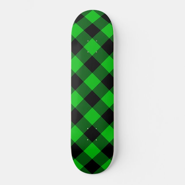 Skate Painel de Verificação Verde Preto (Frente)