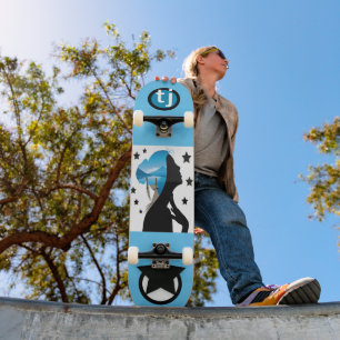 Skate Painel Girly Monograma com Estrelas