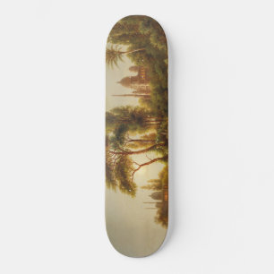 Skate Paisagem Asiática na Luz da Noite (Arte Sunset)
