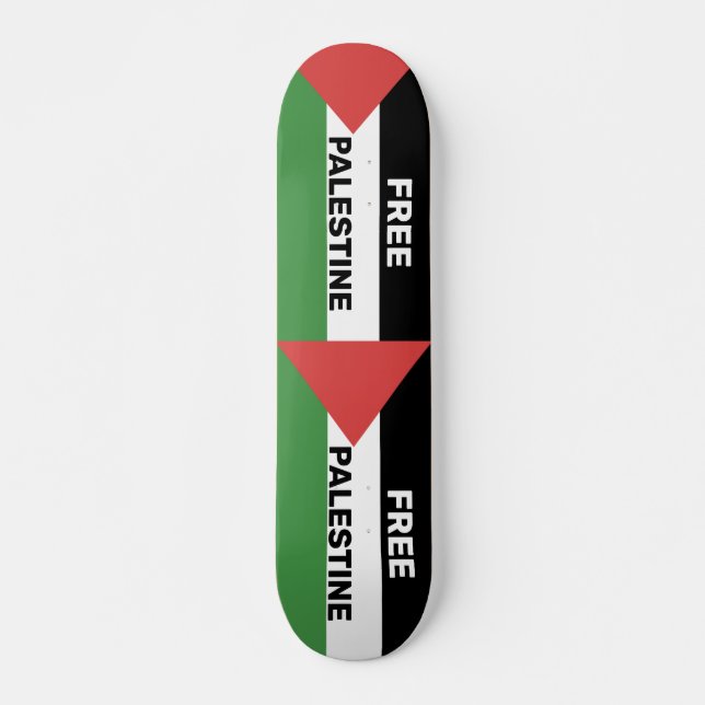 SKATE PALESTINA GRATUITA SINALIZADA VERMELHO PRETO VERDE (Frente)