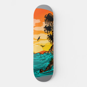 Skate Palm Tree Sunset