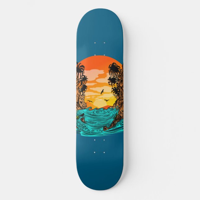 Skate Palm Tree Sunset (Frente)