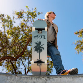 Skate Palmeira tropical e palmeira laranja, personalizad