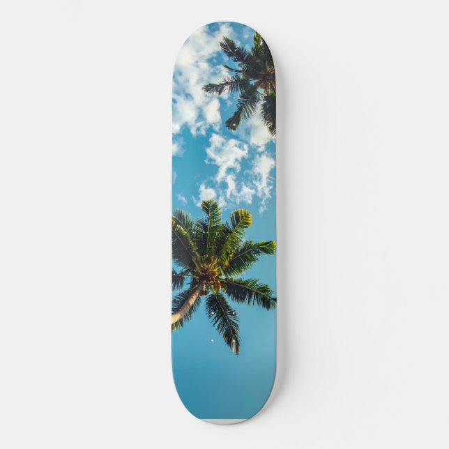 Skate Palmeiras no céu azul (Frente)