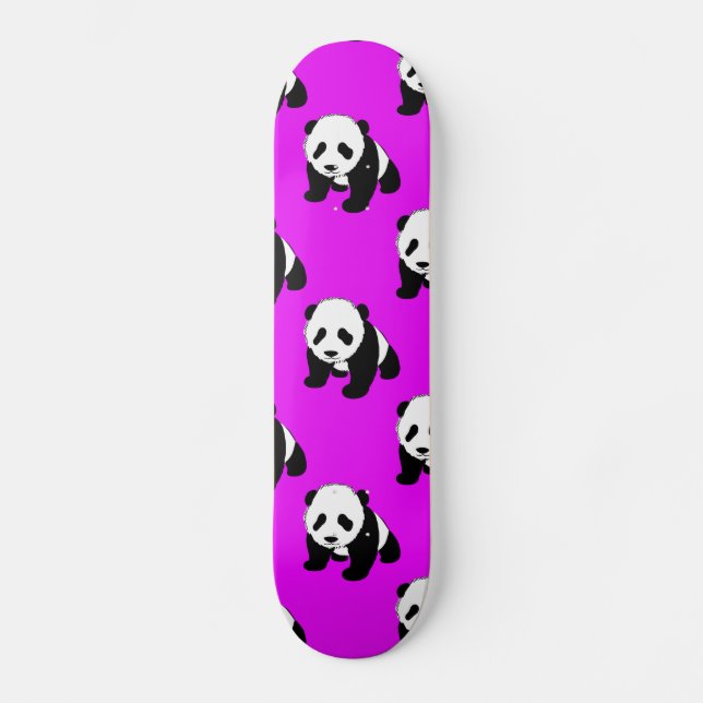 Skate Panda branca; Neon Roxo, Preto e Branco (Frente)