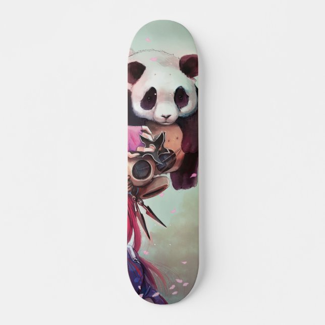 Skate Pandas de Ninja do pêssego (Frente)
