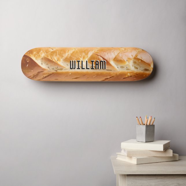 Skate Pão Francês Baguete Imagem de Comida Personalizada (Arte de parede (Horz))
