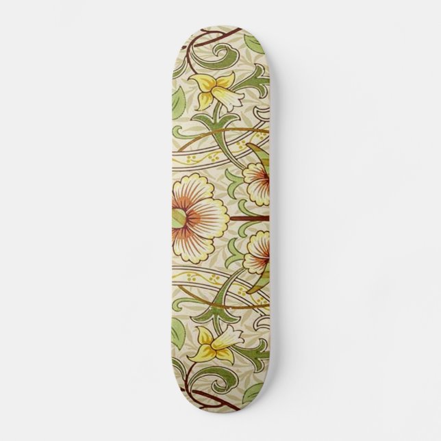 Skate Papel de Parede Flor Clássico Narciso William Morr (Frente)