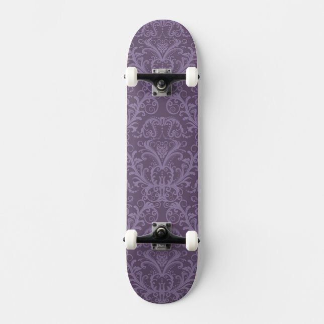 Skate Papel de parede floral roxo 2 (Frente)