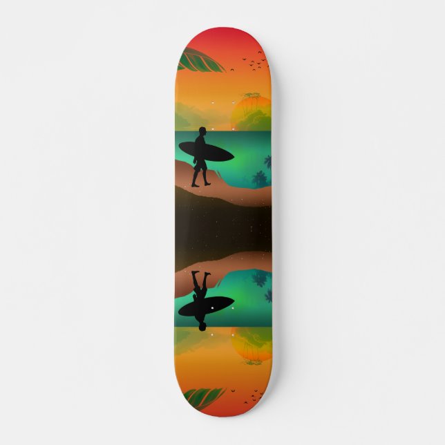 Skate Paraíso oceânico de verão (Frente)