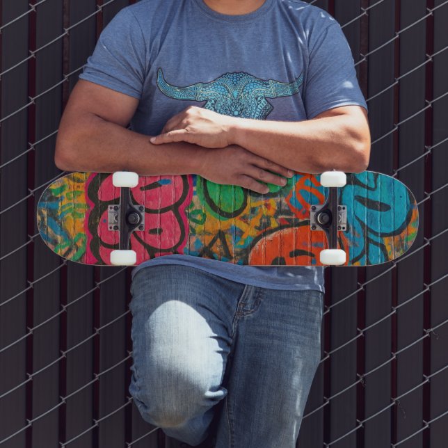 Skate Parede Urbana Coberta de Grafite Unisexo (Ao ar livre 3)