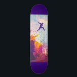 Skate Parkour Urban Free Runling Freestyling Arte Modern<br><div class="desc">A impressão de um artista colorido de que o Parkour é praticado numa rua urbana de trás.</div>