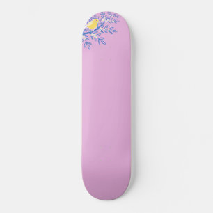 Skate Pássaro Amarelo Ilustrado
