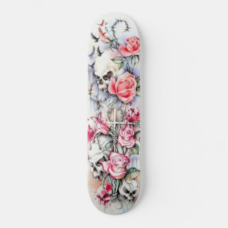 Skate Pássaro Crânio Flor Cruzar Borboleta Borboleta