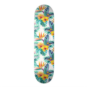 Skate Pássaro de paraíso & de teste padrão da orquídea