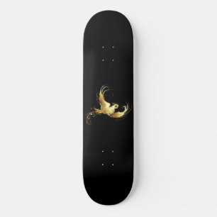 Skate Pássaro ouro sobre fundo preto