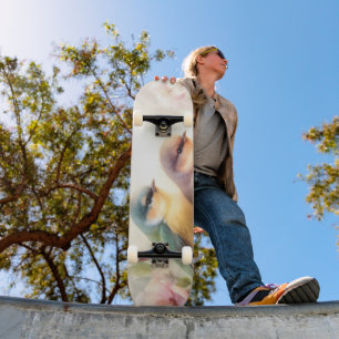 Skate Pássaros de Amor Doces Flor de Cerejeira Pastel de