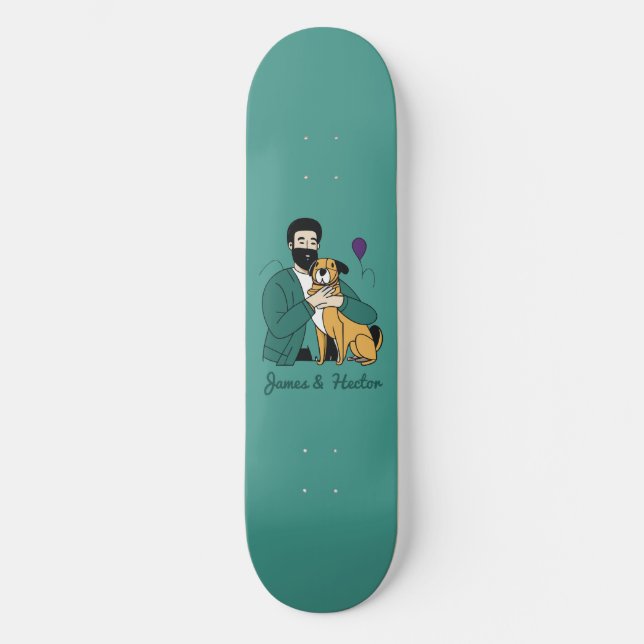 Skate Pasta de Cães Personalizável (Frente)