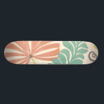 Skate Pastel Floral Vines e Folhas em Fundo de Creme<br><div class="desc">Vinhas e folhas florais de cor pastel são os temas dessa peça por Erica J. Vess. A mistura de pastéis no fundo creme ajuda a pintura a se destacar sem esmagar os sentidos. Coloque este impressão tropical em sua casa hoje!</div>