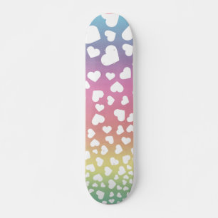 Skate Pastel Rainbow Hearts Para ela