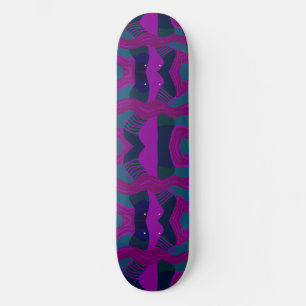 Skate Patches Africanos Psicodélicos: Teal Magenta Verde