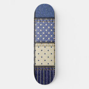 Skate Patchwork de Denim Azul