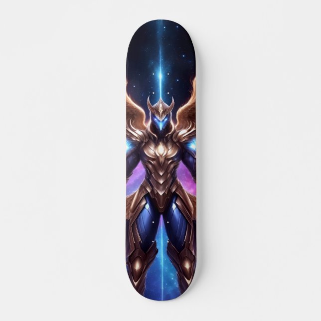 Skate Patineta Alienígena Con Armazón Dorado  (Frente)