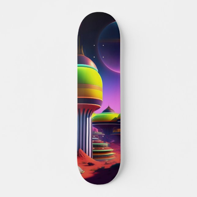 Skate Patineta Ciudad En Planeta Extragaláctico​ (Frente)