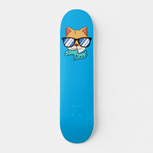 Skate patineta con diseño de gato legal