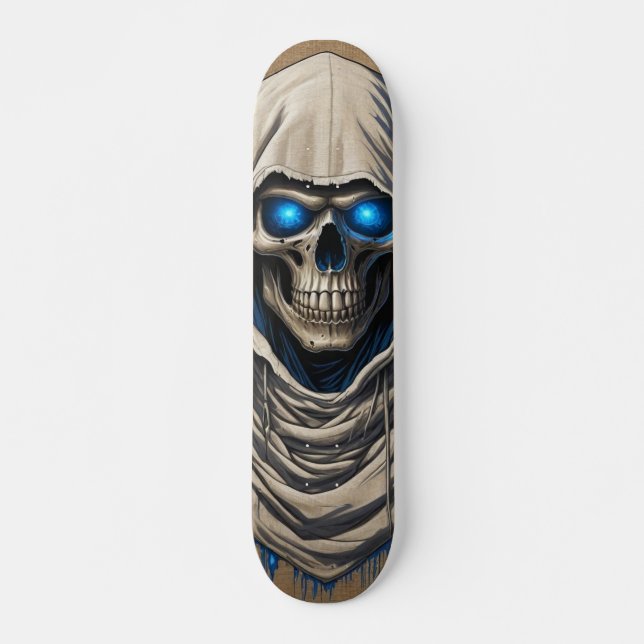 Skate Patineta Encapuchado Monstruo Esqueleto (Frente)