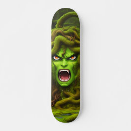 Skate Patineta Monstruo De Medusa Verde