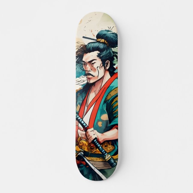 Skate Patineta Samurái Japonés Combatiente (Frente)