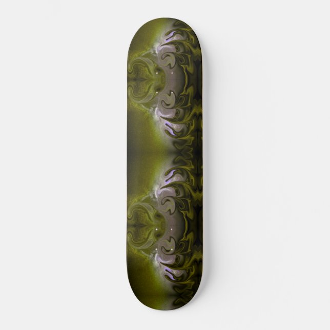Skate Patineta verde oliva remolino (Frente)