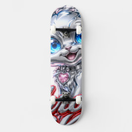 Skate Patinete CHROME KITTEN, com Trucks e Rodas