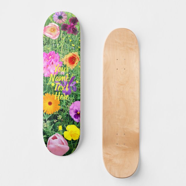 Skate Patinete de Flor Selvagem (Frente)