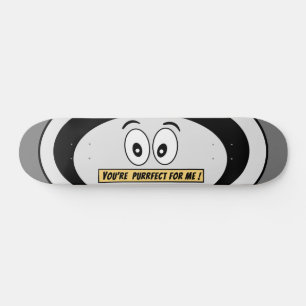 Skate Patinete Engraçado, Cinza, Perfeito, Cartoon, Humo