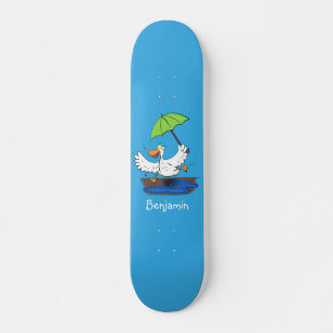 Skate Pato engraçado com desenho animado de dança de gua