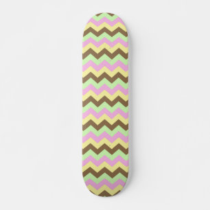 Skate Patrulha Zigzag (roze, groen, geel en bruin)