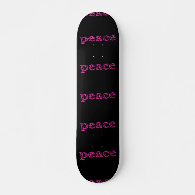 Skate paz rosa a preto (Frente)