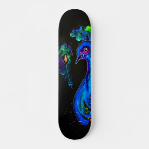 Skate Peacock Whimsical Pintado