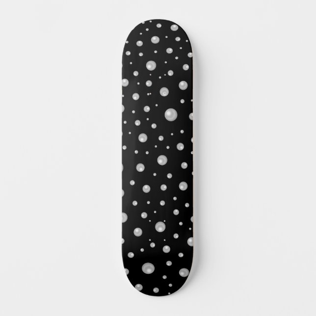 Skate Pearl Pattern on Black Background (Frente)