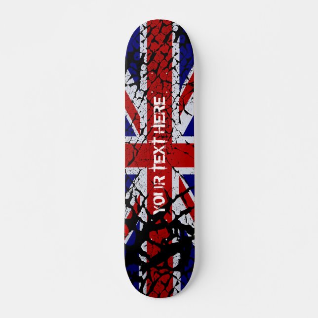 Skate Peeling Union Jack Flag do Reino Unido (Frente)