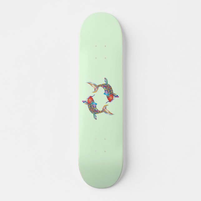 Skate Peixe Mosaico em Verde (Frente)