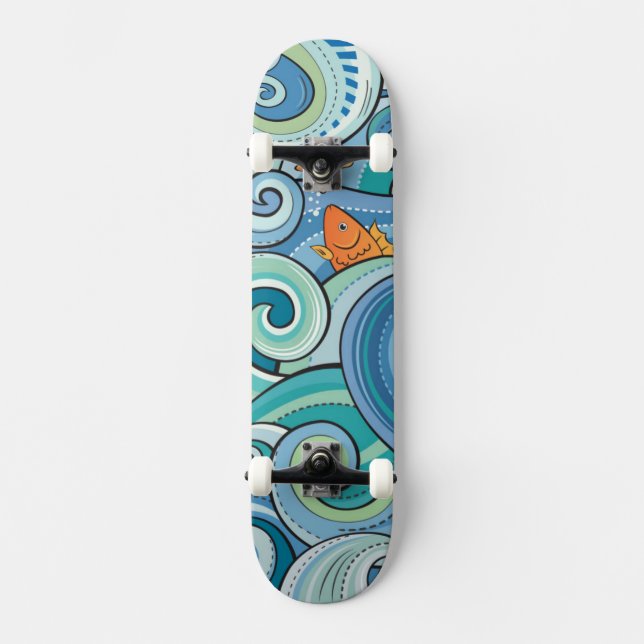 Skate Peixes entre o teste padrão de ondas (Frente)