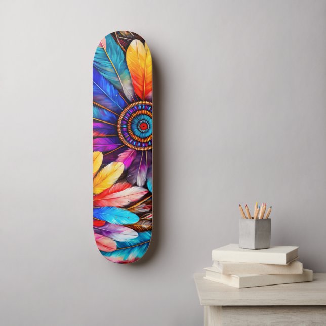 Skate Penas bonito (Arte de parede)